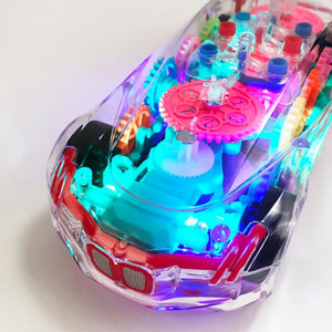 Concept Racing Car Toy | Transparent Car with LED Lights & Music