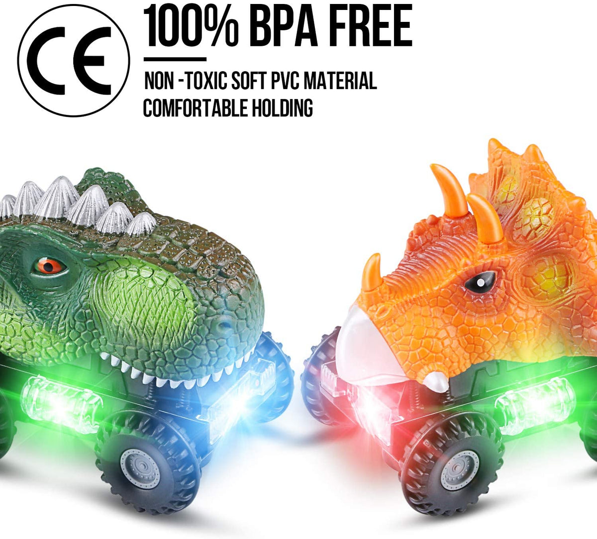 Roaring Dinosaur LED Car 2 PACK Love A Lotter by GILOVERY LLC