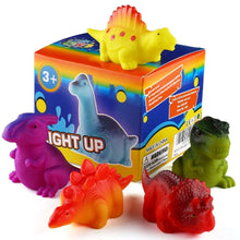 Load image into Gallery viewer, 6 Packs Light-Up Floating Dinosaurs Set Water Bathtub Shower Pool Bath Toy