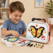 Charger l'image dans la galerie, Kids Montessori Mushroom Pegboard Mosaic Puzzle Set