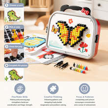 Charger l'image dans la galerie, Kids Montessori Mushroom Pegboard Mosaic Puzzle Set