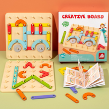 Charger l'image dans la galerie, Creative Montessori wooden nail puzzle toy