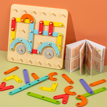 Charger l'image dans la galerie, Creative Montessori wooden nail puzzle toy