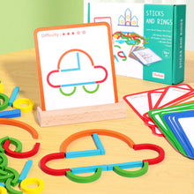 Charger l'image dans la galerie, Educational Montessori Sticks and Rings Building Blocks