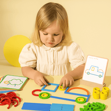 Charger l'image dans la galerie, Educational Montessori Sticks and Rings Building Blocks