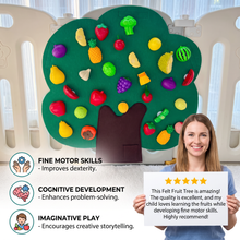 Charger l'image dans la galerie, Felt Fruit Tree Activity Board – Montessori Learning Toy