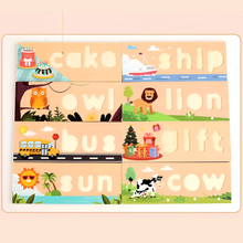 Charger l'image dans la galerie, Jouets d'apprentissage de l'orthographe en bois pour les 2 3 4 5 ans