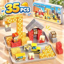 Load image into Gallery viewer, CubeForce™ - Magnetic Construction Site Set with Storage Box