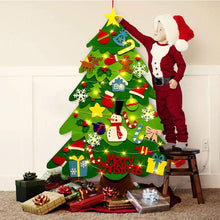 Charger l'image dans la galerie, My First Christmas Tree™ - Toddler Felt Christmas Tree with 32 Velcro Ornaments (3.2FT / 100cm)