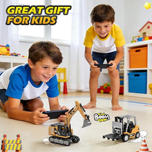 Charger l'image dans la galerie, PowerDig - Mini RC Construction Fleet [Excavator, Dump Truck &amp; Forklift] Toy with Light &amp; Sound