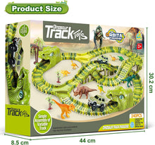 Load image into Gallery viewer, Flexible Dinosaur Race Track Set