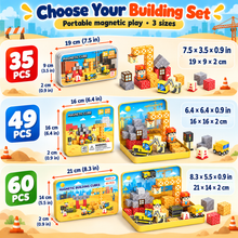 Load image into Gallery viewer, CubeForce™ - Magnetic Construction Site Set with Storage Box