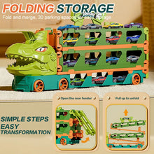 Load image into Gallery viewer, DINOSAUR Folding Storage Race Car Hauler Truck - SUPER LARGE SIZE