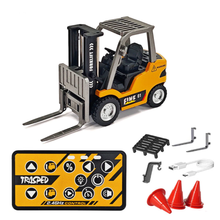Charger l'image dans la galerie, PowerDig - Mini RC Construction Fleet [Excavator, Dump Truck &amp; Forklift] Toy with Light &amp; Sound