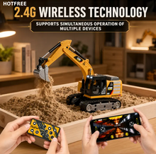 Charger l'image dans la galerie, PowerDig - Mini RC Construction Fleet [Excavator, Dump Truck &amp; Forklift] Toy with Light &amp; Sound