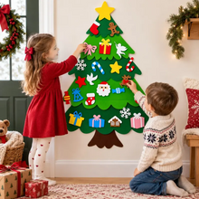 Charger l'image dans la galerie, My First Christmas Tree™ - Toddler Felt Christmas Tree with 32 Velcro Ornaments (3.2FT / 100cm)