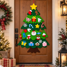Charger l'image dans la galerie, My First Christmas Tree™ - Toddler Felt Christmas Tree with 32 Velcro Ornaments (3.2FT / 100cm)