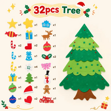Charger l'image dans la galerie, My First Christmas Tree™ - Toddler Felt Christmas Tree with 32 Velcro Ornaments (3.2FT / 100cm)