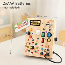 Load image into Gallery viewer, Montessori Wooden LED Busy Switch Board