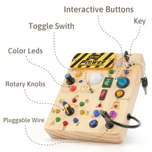 Load image into Gallery viewer, Montessori Wooden LED Busy Switch Board