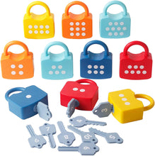 Load image into Gallery viewer, montessori locks &amp; keys for toddler to learn numbers