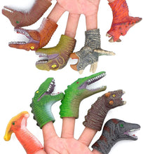 Load image into Gallery viewer, Realistic Dinosaur Hand Puppet T Rex Velociraptor Paw Patrol Finger Puppets