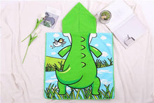 Load image into Gallery viewer, Dinosaur Hooded Beach Towel